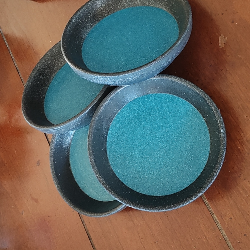Hand Crafted Blue and Black Coasters - Picture 5 of 7